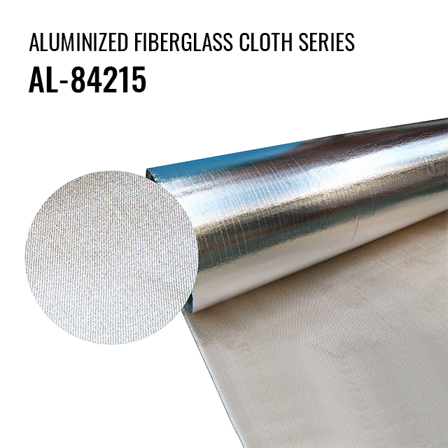 AL-84215 Self Adhesive Aluminum Foil Coated Triaxial Fiberglass Cloth